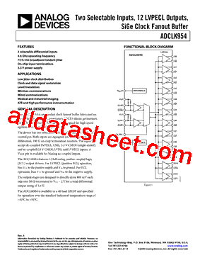 ADCLK954/PCBZ